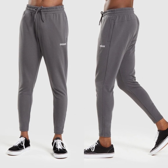 Gymshark Other - Gymshark Mens Charcoal Grey Elastic Waist Fit Tapered Joggers Pants Activewear M